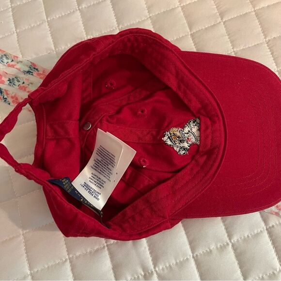 Ralph Lauren Kids Red Cap with Bear Embroidery - Picture 5 of 6